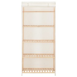 Kleiderschrank Weiß 79 x 40 x 170 cm Stoff