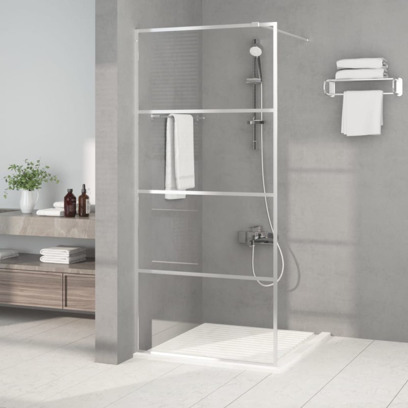 vidaXL Duschwand für Begehbare Dusche Silbern 90x195cm ESG-Klarglas vidaXL Duschwand für Begehbare Dusche Silbern 90x195cm ESG-Klarglas