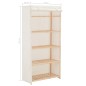 Kleiderschrank Weiß 79 x 40 x 170 cm Stoff Kleiderschrank Weiß 79 x 40 x 170 cm Stoff