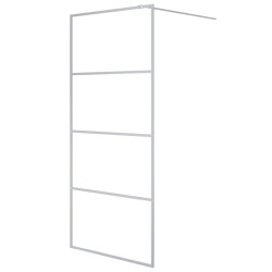vidaXL Duschwand für Begehbare Dusche Silbern 90x195cm ESG-Klarglas