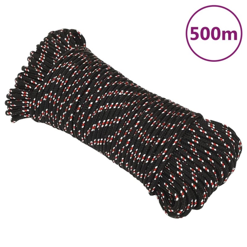 vidaXL Bootsseil Schwarz 4 mm 500 m Polypropylen vidaXL Bootsseil Schwarz 4 mm 500 m Polypropylen