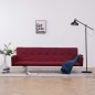 Schlafsofa mit Armlehnen Weinrot Polyester Schlafsofa mit Armlehnen Weinrot Polyester