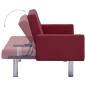 Schlafsofa mit Armlehnen Weinrot Polyester Schlafsofa mit Armlehnen Weinrot Polyester
