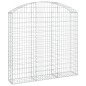 vidaXL Gabione mit Hochbogen 150x30x140/160 cm Verzinktes Eisen vidaXL Gabione mit Hochbogen 150x30x140/160 cm Verzinktes Eisen