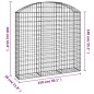 vidaXL Gabione mit Hochbogen 150x30x140/160 cm Verzinktes Eisen vidaXL Gabione mit Hochbogen 150x30x140/160 cm Verzinktes Eisen