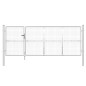 vidaXL Mesh-Gartentor Silbern 350x175 cm Verzinkter Stahl vidaXL Mesh-Gartentor Silbern 350x175 cm Verzinkter Stahl