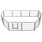 vidaXL Hunde-Laufgitter 12 Paneele Stahl 80x60 cm Schwarz vidaXL Hunde-Laufgitter 12 Paneele Stahl 80x60 cm Schwarz