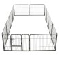 vidaXL Hunde-Laufgitter 12 Paneele Stahl 80x60 cm Schwarz vidaXL Hunde-Laufgitter 12 Paneele Stahl 80x60 cm Schwarz