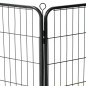 vidaXL Hunde-Laufgitter 12 Paneele Stahl 80x60 cm Schwarz vidaXL Hunde-Laufgitter 12 Paneele Stahl 80x60 cm Schwarz