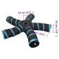 vidaXL Katzentunnel 5-Wege Schwarz und Blau 25 cm Polyester vidaXL Katzentunnel 5-Wege Schwarz und Blau 25 cm Polyester