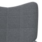 vidaXL Relaxsessel mit Hocker Dunkelgrau Stoff vidaXL Relaxsessel mit Hocker Dunkelgrau Stoff