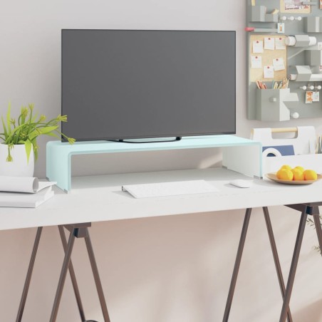 vidaXL TV-Aufsatz/Monitorerhöhung Glas Grün 70x30x13 cm