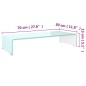 vidaXL TV-Aufsatz/Monitorerhöhung Glas Grün 70x30x13 cm vidaXL TV-Aufsatz/Monitorerhöhung Glas Grün 70x30x13 cm