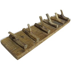 vidaXL Garderobenleiste Altholz Massiv 60 x 15 cm