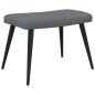 vidaXL Relaxsessel mit Hocker Dunkelgrau Stoff vidaXL Relaxsessel mit Hocker Dunkelgrau Stoff