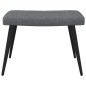 vidaXL Relaxsessel mit Hocker Dunkelgrau Stoff vidaXL Relaxsessel mit Hocker Dunkelgrau Stoff