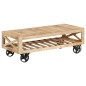vidaXL Couchtisch mit Rädern Massivholz Mango 110 x 50 x 37 cm vidaXL Couchtisch mit Rädern Massivholz Mango 110 x 50 x 37 cm