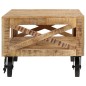 vidaXL Couchtisch mit Rädern Massivholz Mango 110 x 50 x 37 cm vidaXL Couchtisch mit Rädern Massivholz Mango 110 x 50 x 37 cm
