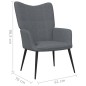 vidaXL Relaxsessel mit Hocker Dunkelgrau Stoff vidaXL Relaxsessel mit Hocker Dunkelgrau Stoff