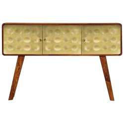 vidaXL Sideboard mit Goldaufdruck 120x30x80 cm Massivholz 