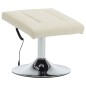 Massagesessel mit Fußhocker Cremeweiß Kunstleder Massagesessel mit Fußhocker Cremeweiß Kunstleder