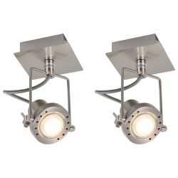 vidaXL Strahler 2 Stk. Silbern GU10