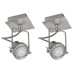 vidaXL Strahler 2 Stk. Silbern GU10