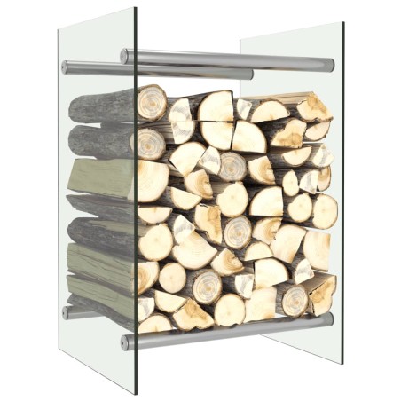 vidaXL Brennholzregal Transparent 40 x 35 x 60 cm Glas