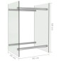 vidaXL Brennholzregal Transparent 40 x 35 x 60 cm Glas vidaXL Brennholzregal Transparent 40 x 35 x 60 cm Glas