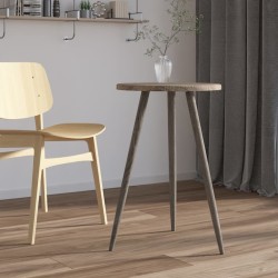 vidaXL Bistrotisch Grau Ø50x76 cm MDF und Eisen