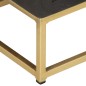 vidaXL Schubladenschrank Schwarz Golden 45x30x105cm Mangoholz vidaXL Schubladenschrank Schwarz Golden 45x30x105cm Mangoholz