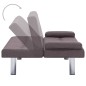 vidaXL Schlafsofa mit zwei Kissen Taupe Polyester vidaXL Schlafsofa mit zwei Kissen Taupe Polyester