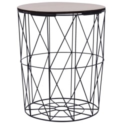 vidaXL Couchtisch Schwarz Ø 47 cm