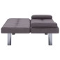 vidaXL Schlafsofa mit zwei Kissen Taupe Polyester vidaXL Schlafsofa mit zwei Kissen Taupe Polyester