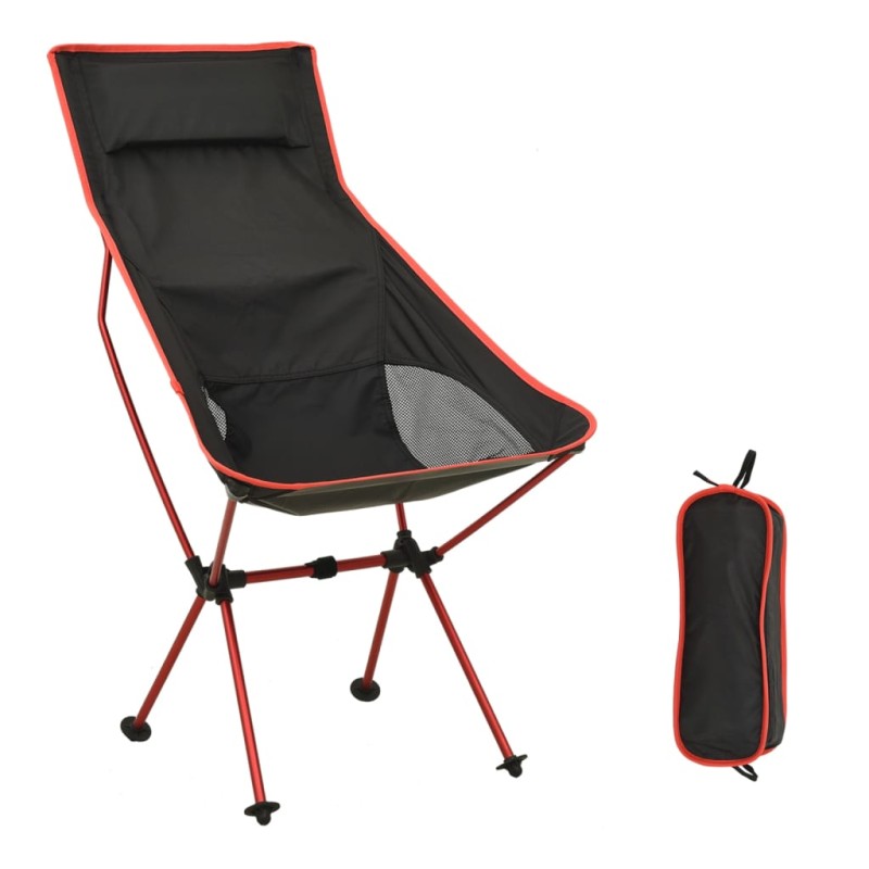 vidaXL Klappbarer Campingstuhl PVC und Aluminium Schwarz vidaXL Klappbarer Campingstuhl PVC und Aluminium Schwarz