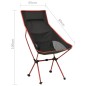 vidaXL Klappbarer Campingstuhl PVC und Aluminium Schwarz vidaXL Klappbarer Campingstuhl PVC und Aluminium Schwarz