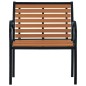 vidaXL Gartenstühle 2 Stk. Stahl und WPC Schwarz und Braun vidaXL Gartenstühle 2 Stk. Stahl und WPC Schwarz und Braun