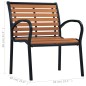 vidaXL Gartenstühle 2 Stk. Stahl und WPC Schwarz und Braun vidaXL Gartenstühle 2 Stk. Stahl und WPC Schwarz und Braun