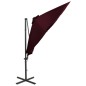 vidaXL Ampelschirm mit Mast und LED-Beleuchtung Bordeauxrot 300 cm vidaXL Ampelschirm mit Mast und LED-Beleuchtung Bordeauxrot 300 cm