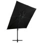 vidaXL Ampelschirm mit Lüftung 250x250 cm Schwarz vidaXL Ampelschirm mit Lüftung 250x250 cm Schwarz
