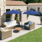 vidaXL Doppel-Sonnenschirm mit Stahl-Mast 600x300 cm Azurblau vidaXL Doppel-Sonnenschirm mit Stahl-Mast 600x300 cm Azurblau