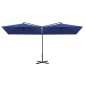 vidaXL Doppel-Sonnenschirm mit Stahl-Mast 600x300 cm Azurblau vidaXL Doppel-Sonnenschirm mit Stahl-Mast 600x300 cm Azurblau