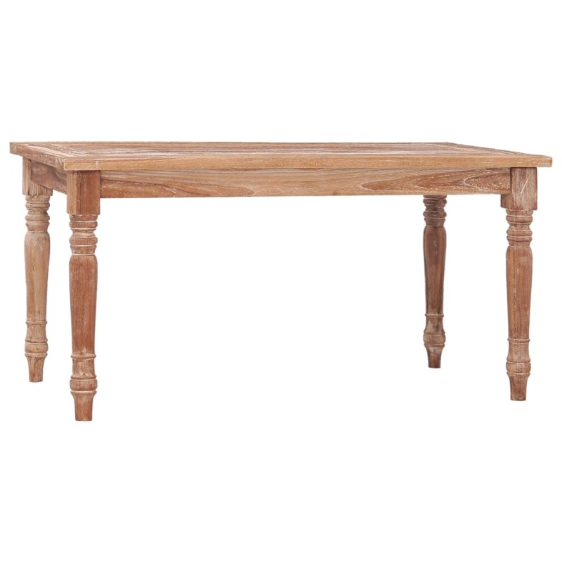 vidaXL Batavia-Couchtisch 90x50x45 cm Teak Massivholz Getüncht vidaXL Batavia-Couchtisch 90x50x45 cm Teak Massivholz Getüncht