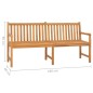 vidaXL Gartenbank 180 cm Massivholz Teak vidaXL Gartenbank 180 cm Massivholz Teak