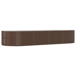 vidaXL Hochbeet Braun 367x140x68 cm Pulverbeschichteter Stahl