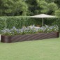 vidaXL Hochbeet Pulverbeschichteter Stahl 584x140x68 cm Braun vidaXL Hochbeet Pulverbeschichteter Stahl 584x140x68 cm Braun