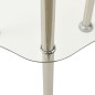 vidaXL Beistelltisch mit 2 Ablagen Transparent 38x38x50 cm Hartglas vidaXL Beistelltisch mit 2 Ablagen Transparent 38x38x50 cm Hartglas