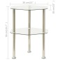 vidaXL Beistelltisch mit 2 Ablagen Transparent 38x38x50 cm Hartglas vidaXL Beistelltisch mit 2 Ablagen Transparent 38x38x50 cm Hartglas