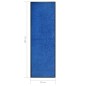 vidaXL Fußmatte Waschbar Blau 60x180 cm vidaXL Fußmatte Waschbar Blau 60x180 cm