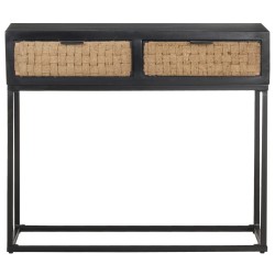 vidaXL Konsolentisch 90x35x76 cm Mango Massivholz